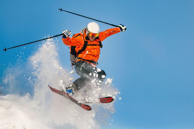 Freerider-Skifahrer