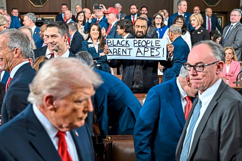 Al Green sorgte mit Protestplakat während Trumps Rede für Aufsehen