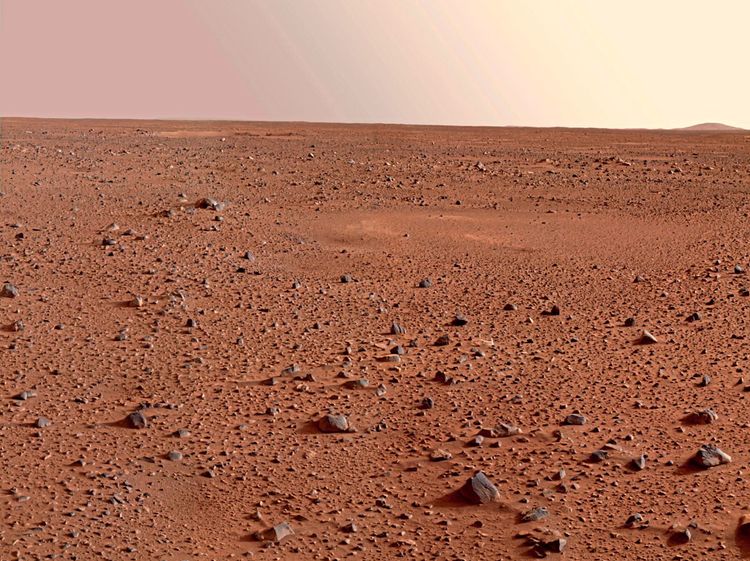 Mars Oberfläche Steine