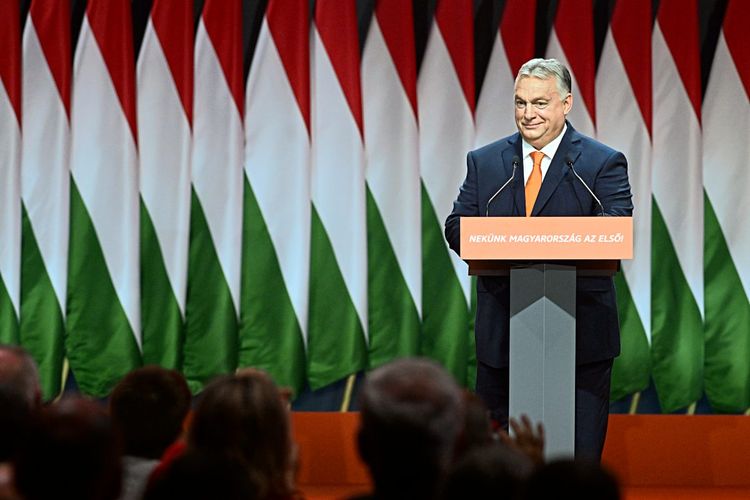 Viktor Orbán bei einer Rede