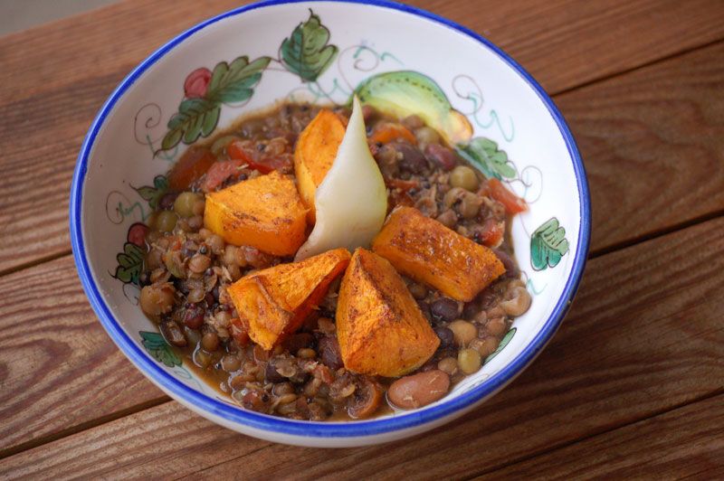 Indischer Kürbis-Bohnen-Eintopf {Sabzi Dhan Shak} - Essen &amp; Trinken ...