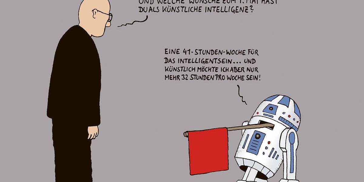 Wnsche der KI zum 1.Mai - Cartoons - derStandard.at  Diskurs