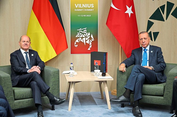 Im Juli waren sich Scholz und Erdogan beim Nato-Gipfel in Litauen begegnet.