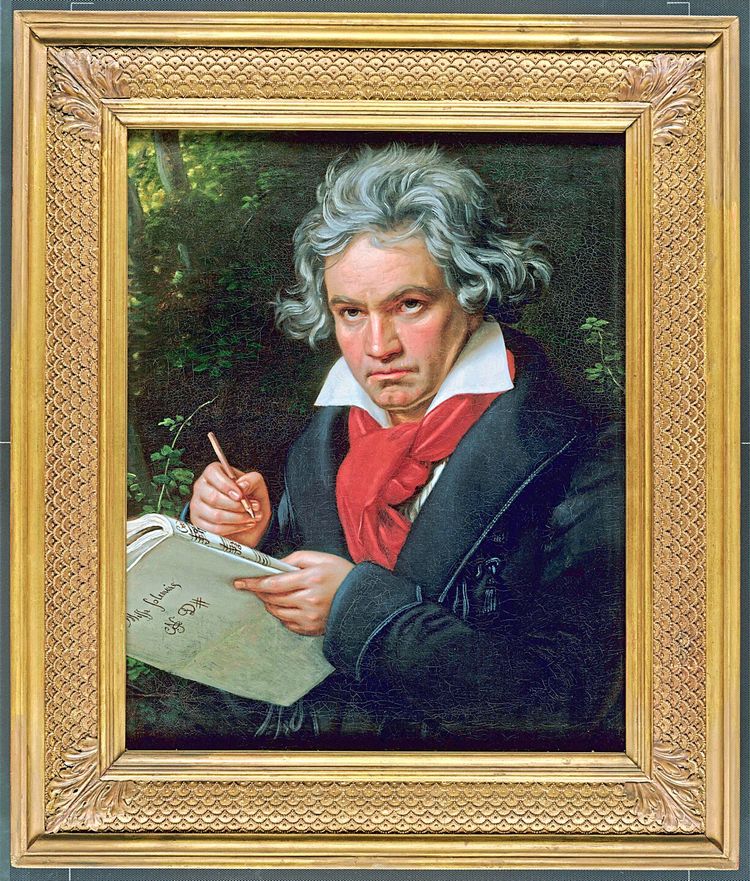 Ölgemälde von Ludwig van Beethoven.