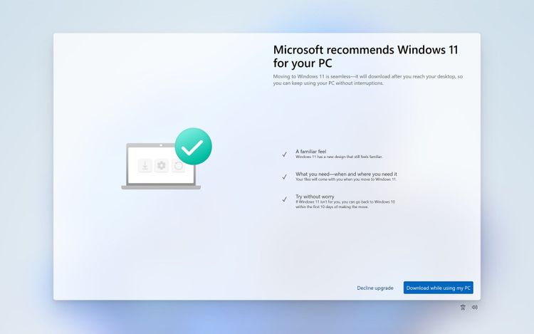 Einschaltung für Windows 11 in Windows 10