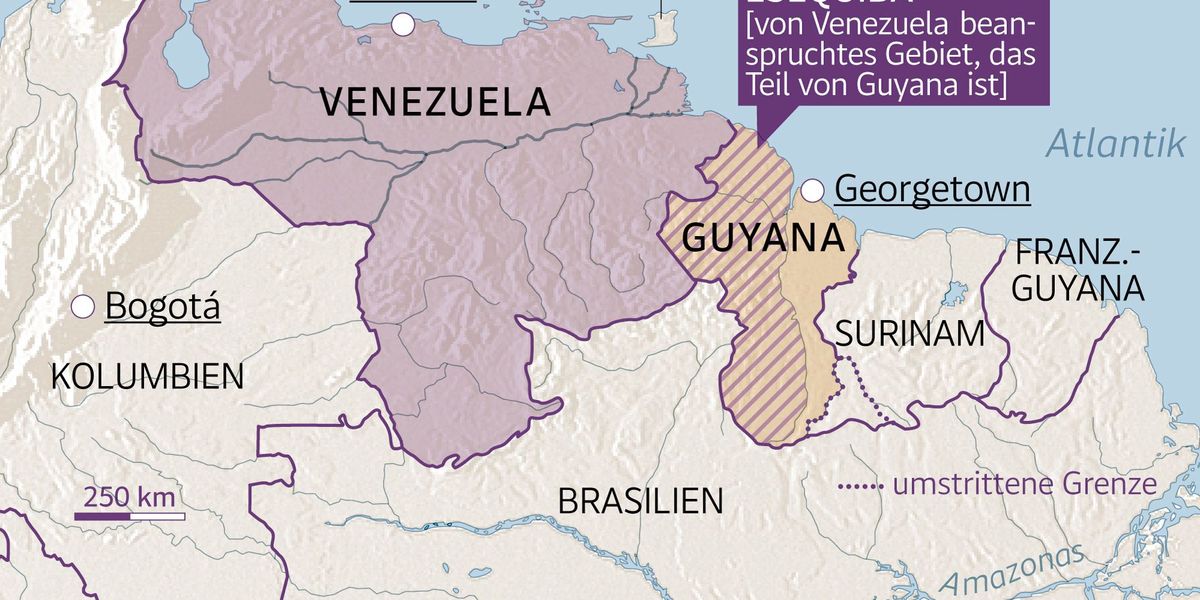 Venezuela greift nach zwei Dritteln des Nachbarlandes Guyana