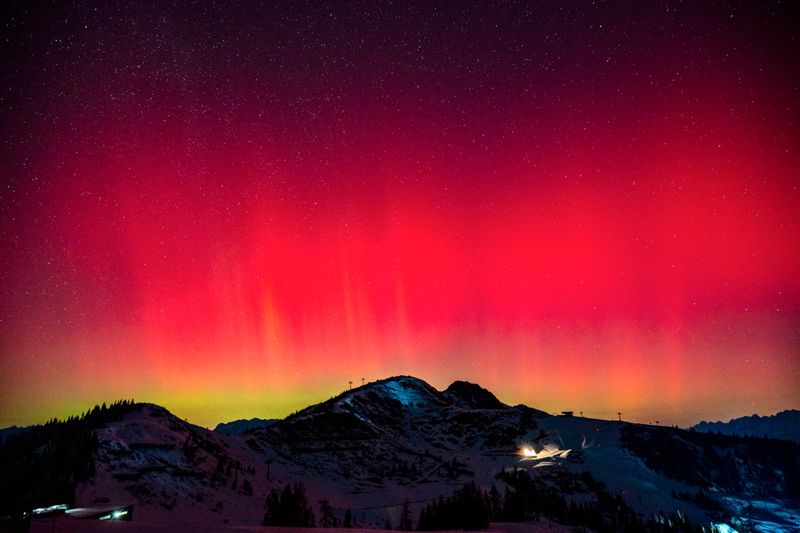 Nordlichter tanzten in Österreich und Deutschland über den Nachthimmel