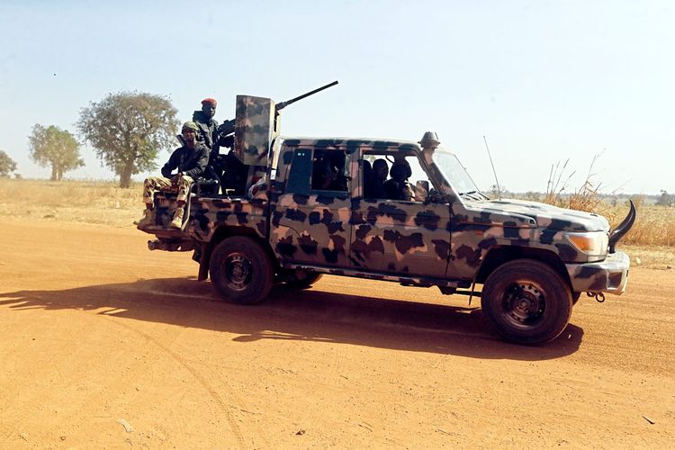Nigerianische Soldaten in Kankara