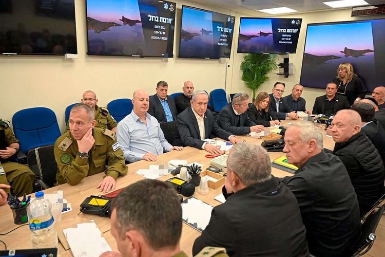 Das israelische Kriegskabinett mit Premier Benjamin Netanjahu