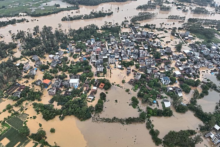Überschwemmungen in Guangxi.