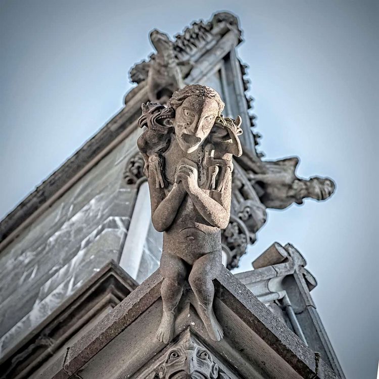 Dämon Statue auf Kathedrale Trondheim
