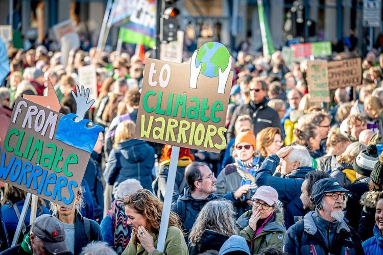 Klimademonstration in Amsterdam.