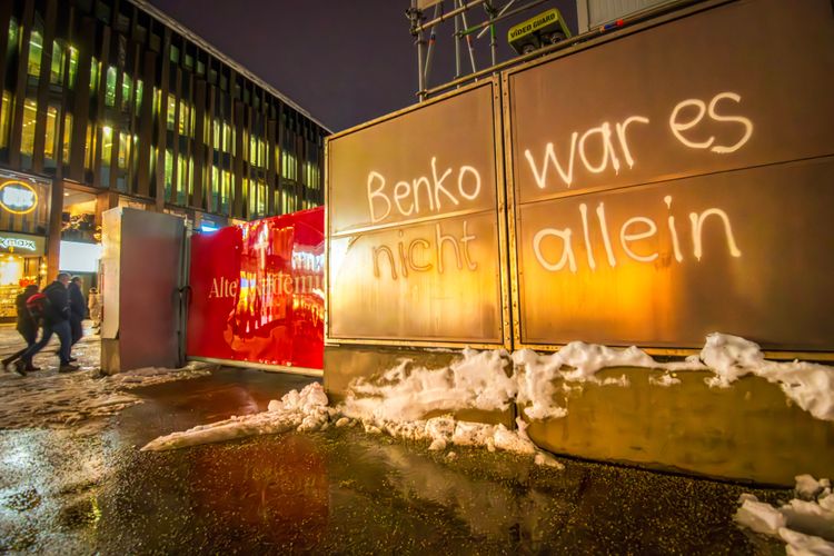 Ein Graffiti in München mit dr Aufschrift: 