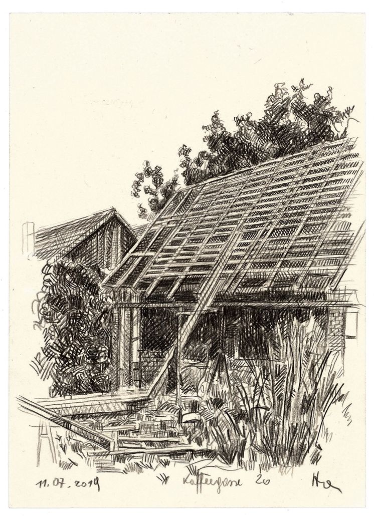 Zeichnung Haus am Land