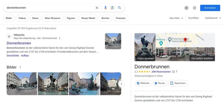 Google Maps Integration in der Suche nach DMA