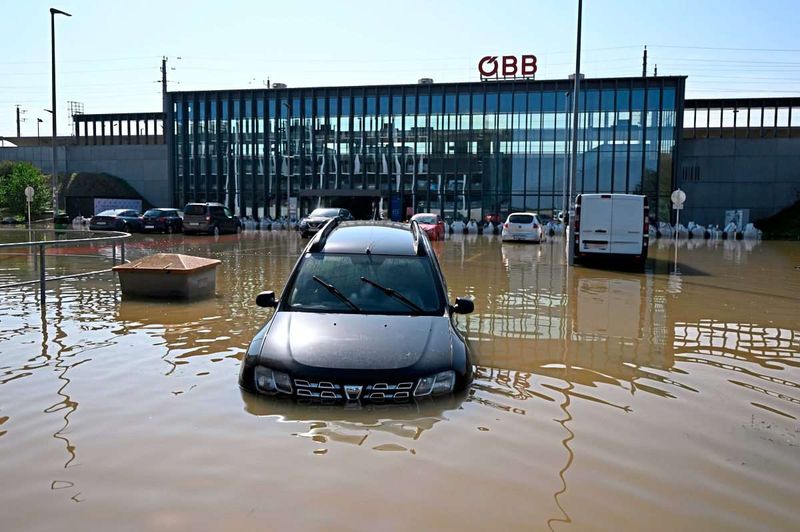 Bahnhof Tullnerfeld nach Unwetter ab Montag eingeschränkt in Betrieb