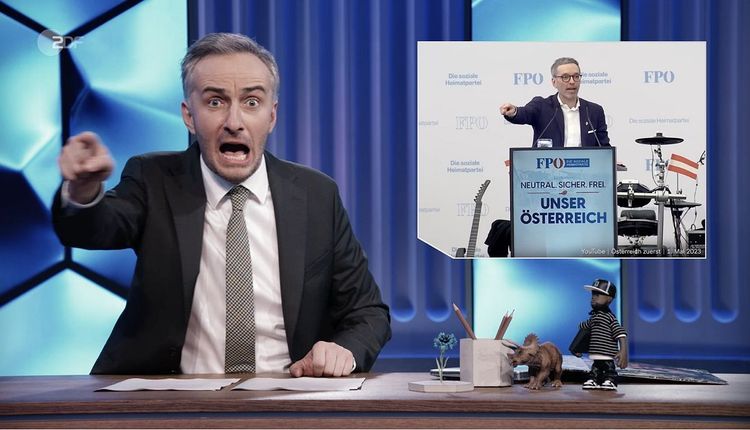 ZDF-Satiriker Jan Böhmermann zerpflückte die FPÖ.