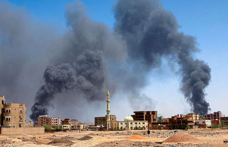 Rauchschwaden über Khartum.