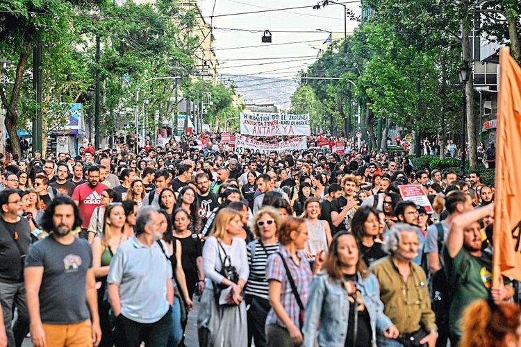 Griechenland Athen Proteste migranten flüchtlinge