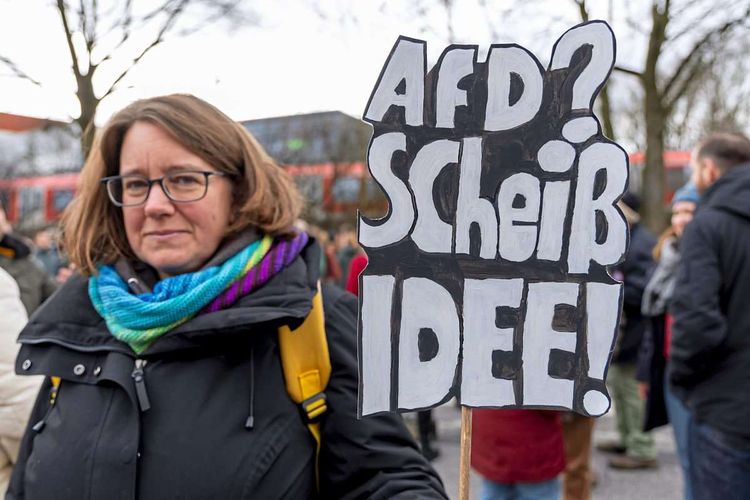 In vielen deutschen Städten, wie hier in Hamburg, gab es in den vergangenen Wochen Demonstrationen gegen die AfD