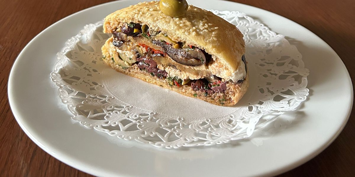 Rezept für veganes Muffuletta-Sandwich