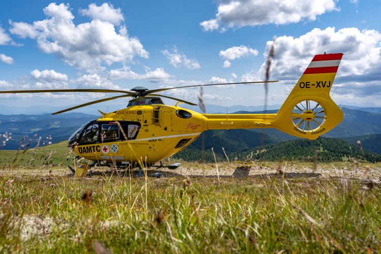 Ein Christophorus-Rettungshubschrauber aus dem Hause Airbus in Kärnten