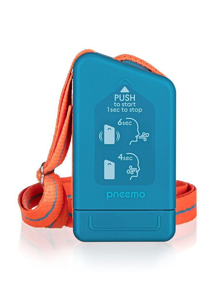 Pneemo Ein elektronisches Gerät, mit dem man die richtige Atmung trainieren kann.