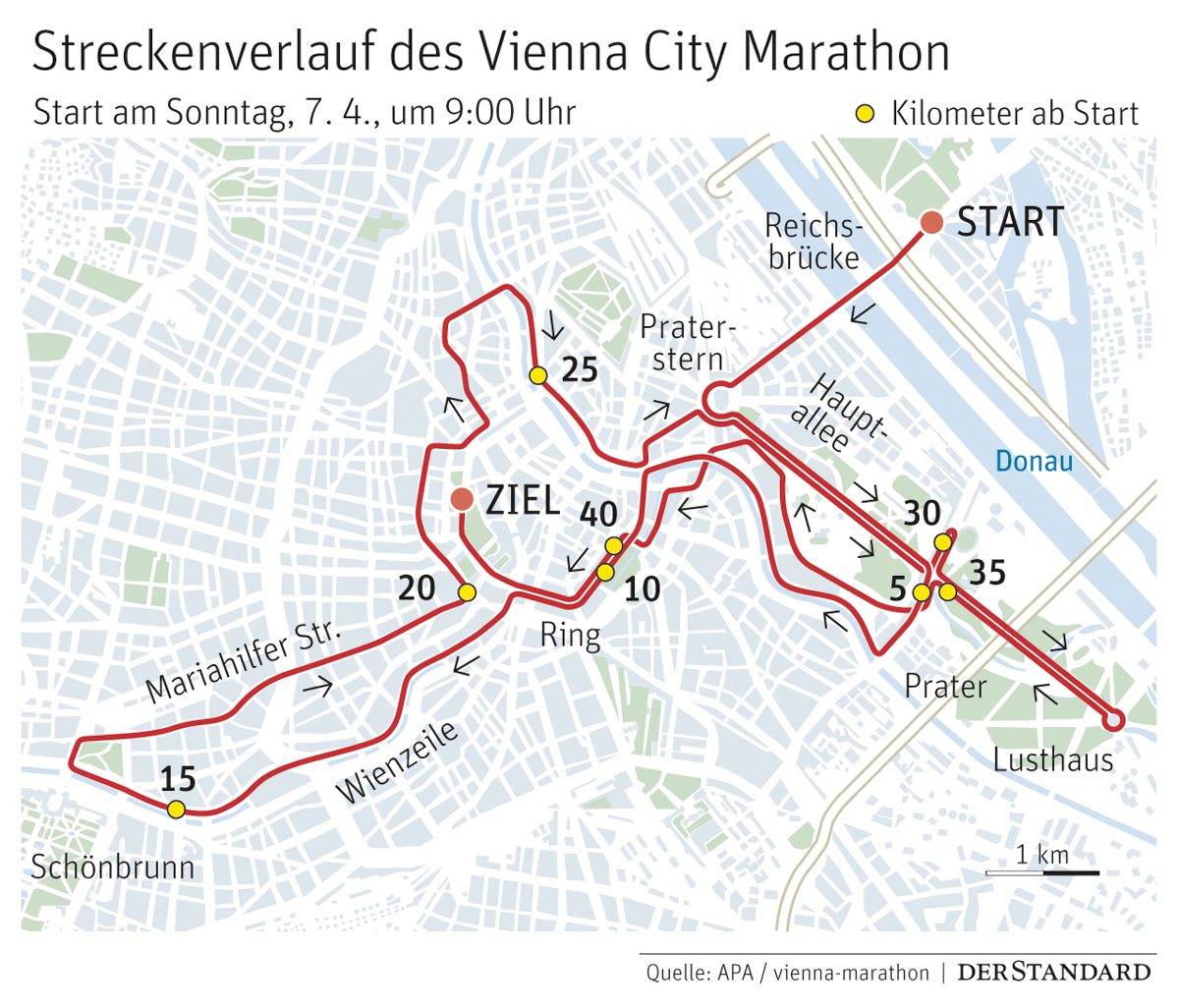 Vienna City Marathon Tausende Läufer indirekt für gute Luft