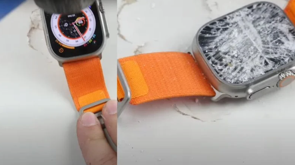 Apple Watch Ultra: Youtuber schlägt mit Hammer auf Uhr ein, bis sie zerbirst