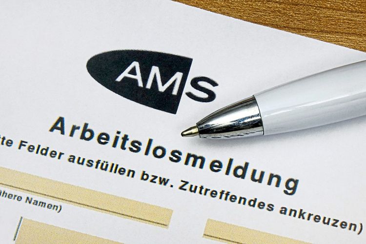 Formular der Arbeitslosmeldung vom AMS