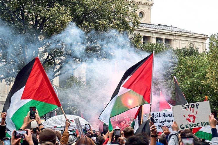 Pro-palästinensische Kundgebung in Paris.