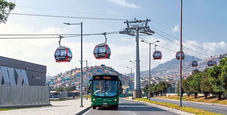 Die Seilbahn ist heute Teil des Verkehrsnetzes von Bogotá