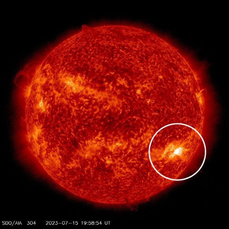 Solare Aktivität, Sonneneruption geomagnetischer Sturm