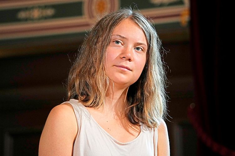 Ein Porträt von Greta Thunberg