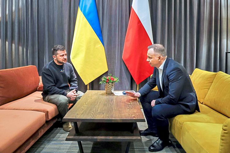 Der ukranische Präsident Wolodymyr Selenskyj und der polnische Präsident Andrzej Duda 