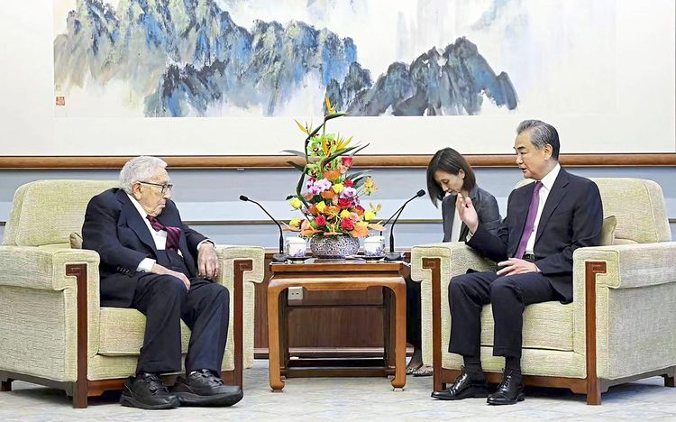 Henry Kissinger in Peking.
