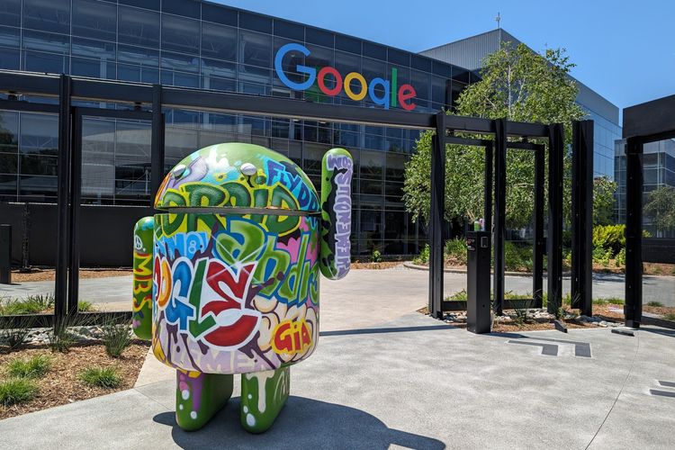 Android-Figur vor dem Googleplex