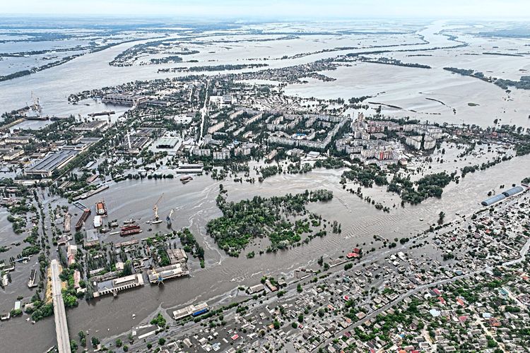Überflutung in Cherson