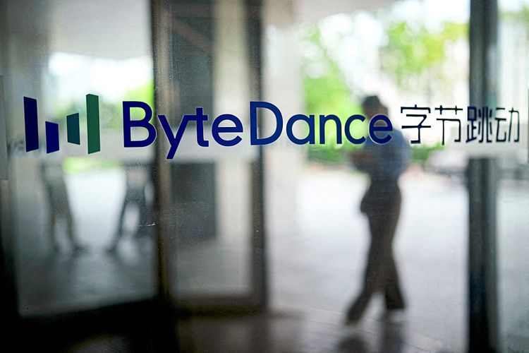 Bytedance-Logo auf Fenster