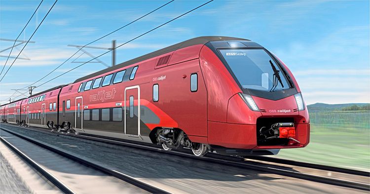 Die ÖBB-Personenverkehr AG bekommt ab Frühjahr 2026 erstmals Doppelstockzüge. Sie werden rot wie der Railjet sein, aber auf zwei Etagen.
