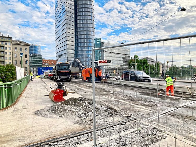 Baustellen Wien, Franz-Josefs-Kai, Aspernbrücke