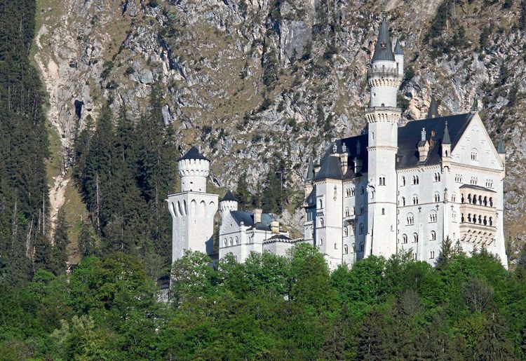 Das Schloss Neuschwanstein in Bayern.