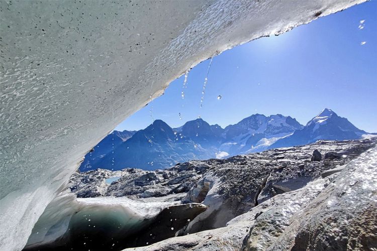 Gletscher Vadret dal Murtèl, Schweiz, Klimawandel