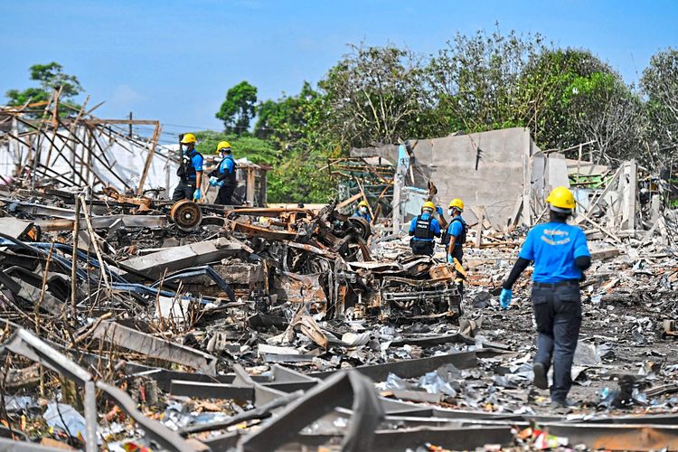 Zerstörung nach der Explosion in Thailand