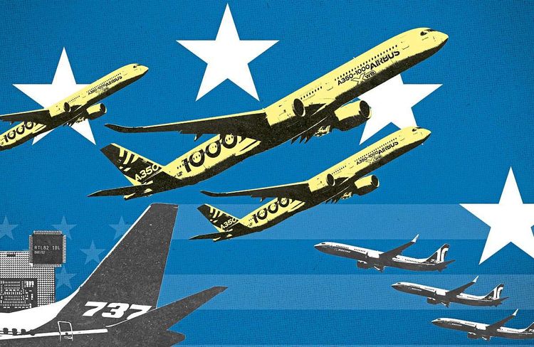 Airbus hängt den US-Konkurrenten Boeing gerade gehörig ab