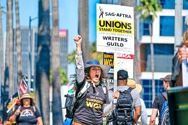 Proteste der Schauspielergewerkschaft in Los Angeles, Hollywood