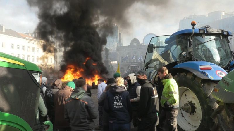 Wütende Landwirte: Protest gegen geplantes Mercosur-Abkommen