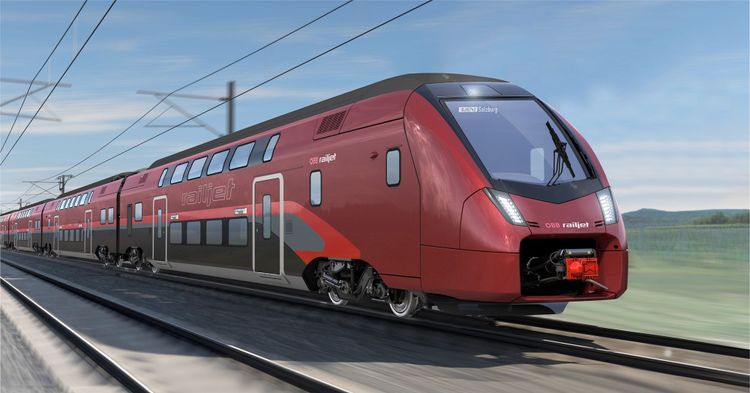 Laut ÖBB haben bei den doppelstöckigen Zügen rund ein Fünftel mehr Reisende Platz als in der bestehenden Railjet-Flotte.