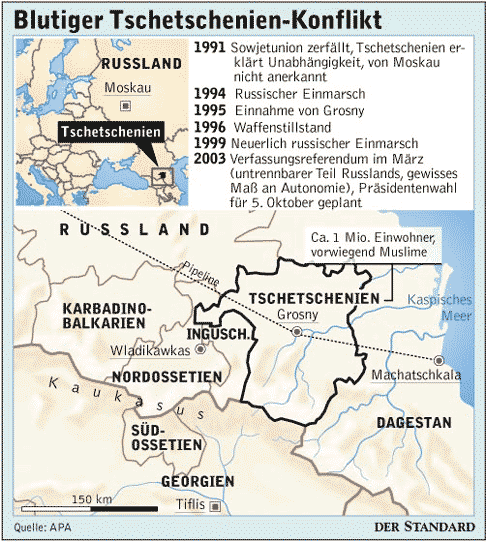 Infografik: Blutiger Tschetschenien-Konflikt - Russland - derStandard