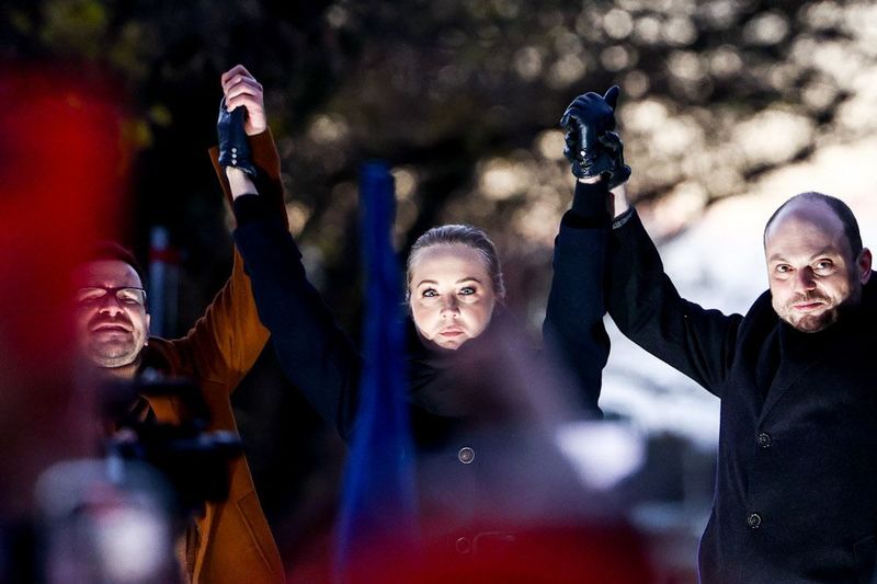 Protest gegen Putin mit Julia Nawalnaja in Berlin